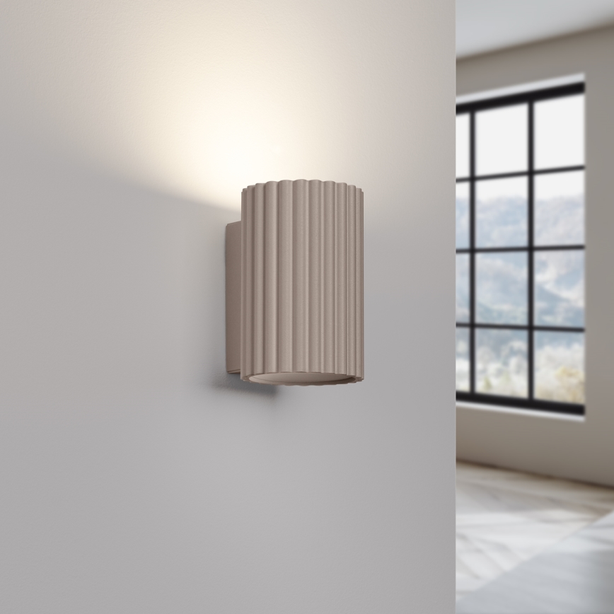 Brilagi - Vägglampa CRESTO 2xGU10/10W/230V 10 cm taupe