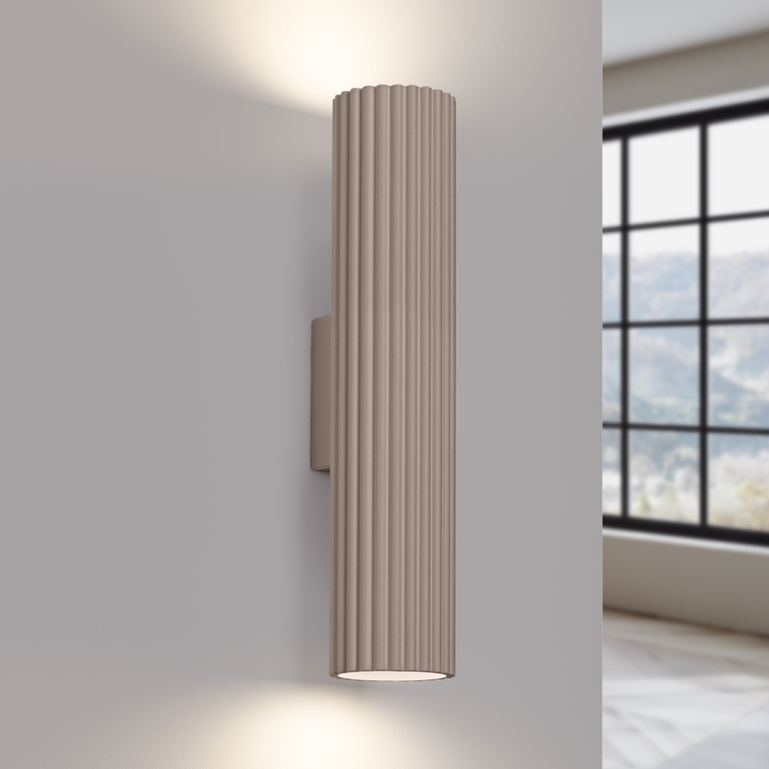 Brilagi - Vägglampa CRESTO 2xGU10/10W/230V 20 cm taupe
