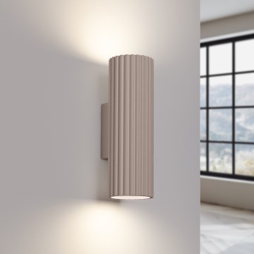 Brilagi - Vägglampa CRESTO 2xGU10/10W/230V 30 cm taupe