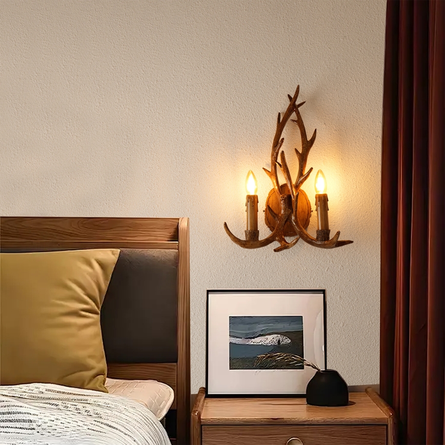 Brilagi - Vägglampa DEER 2xE14/10W/230V