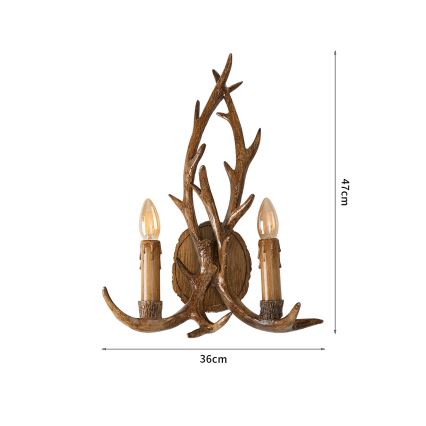 Brilagi - Vägglampa DEER 2xE14/10W/230V