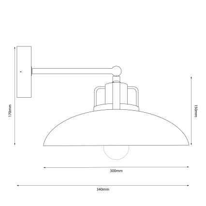Brilagi - Vägglampa FLAMENGO 1xE27/60W/230V beige