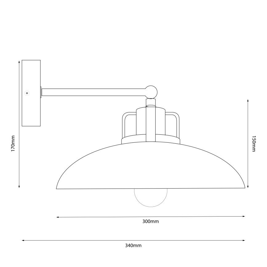 Brilagi - Vägglampa FLAMENGO 1xE27/60W/230V beige