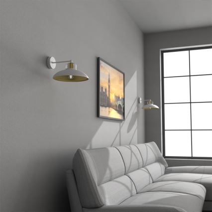 Brilagi - Vägglampa FLAMENGO 1xE27/60W/230V vit