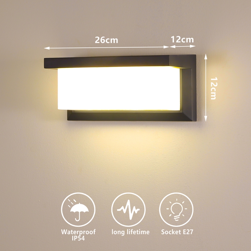 Brilagi - Vägglampa för utomhusbruk BRICKY 1xE27/60W/230V antracit IP54