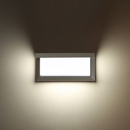 Brilagi - Vägglampa för utomhusbruk BRICKY 1xE27/60W/230V grå IP54