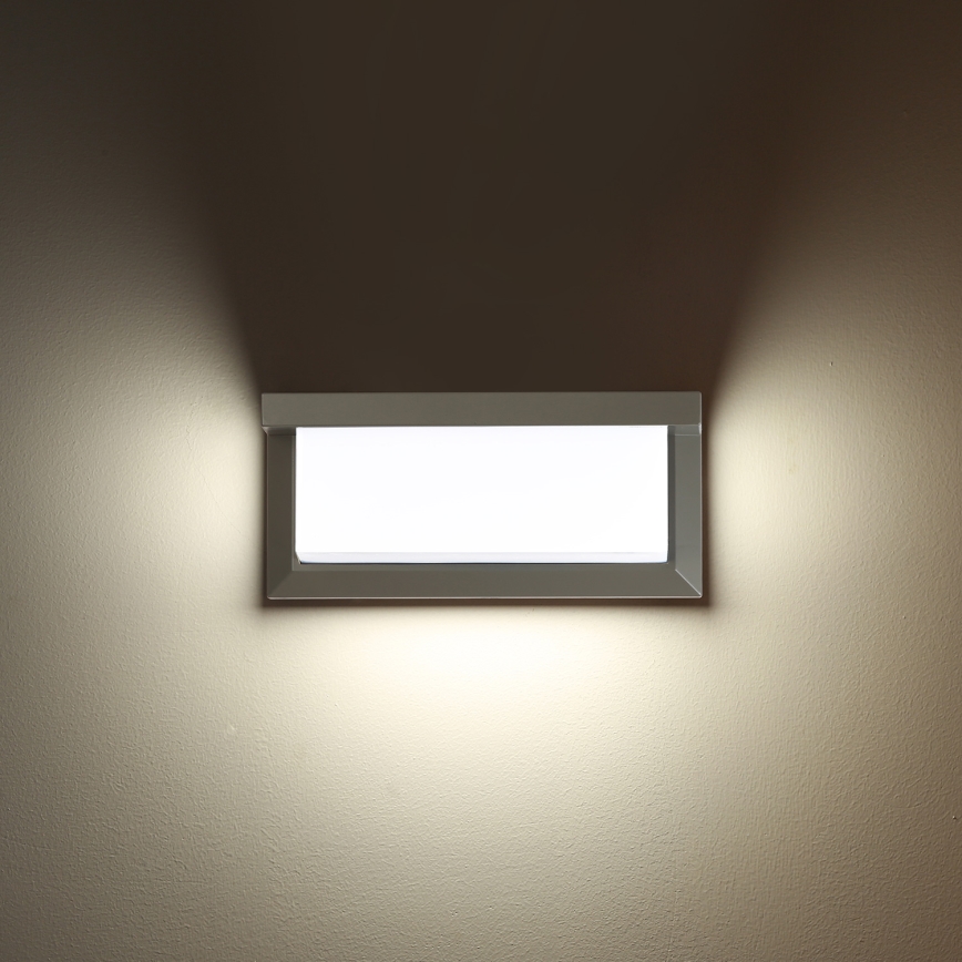 Brilagi - Vägglampa för utomhusbruk BRICKY 1xE27/60W/230V grå IP54