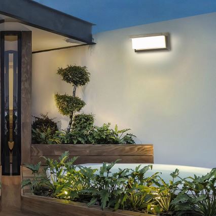 Brilagi - Vägglampa för utomhusbruk BRICKY 1xE27/60W/230V grå IP54