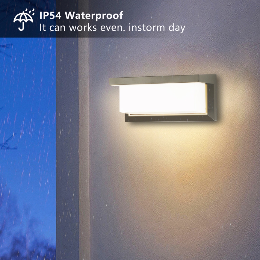 Brilagi - Vägglampa för utomhusbruk BRICKY 1xE27/60W/230V grå IP54