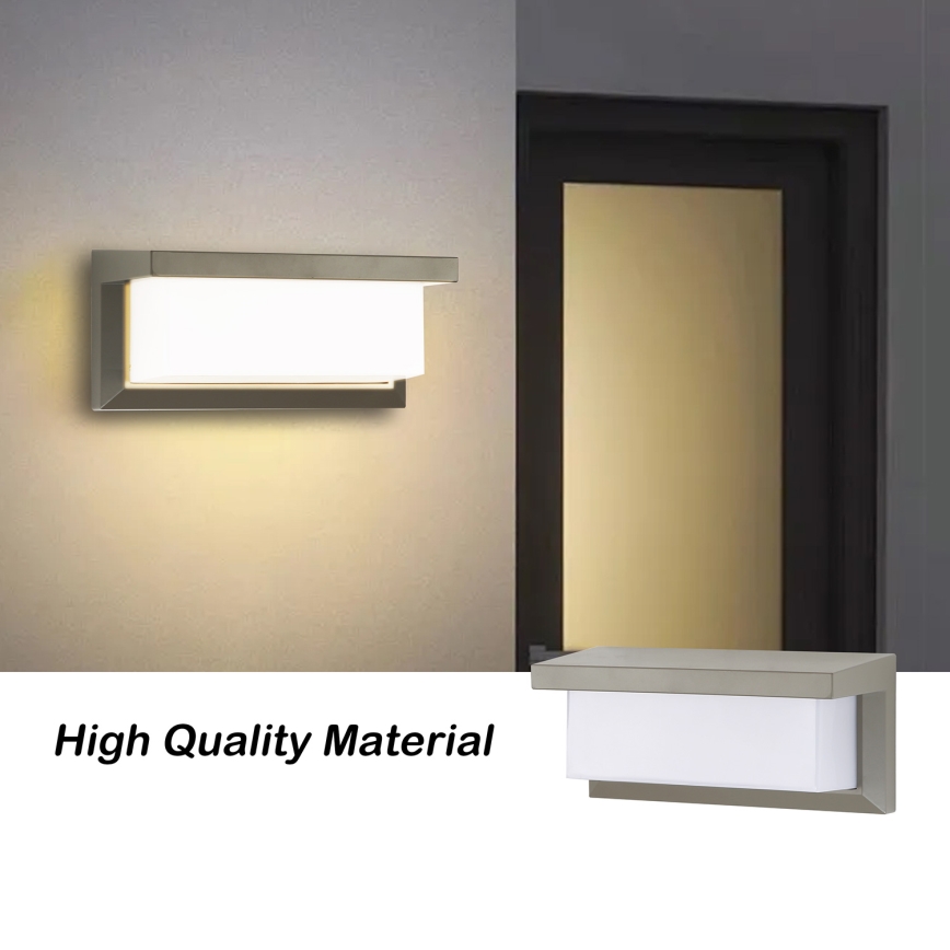 Brilagi - Vägglampa för utomhusbruk BRICKY 1xE27/60W/230V grå IP54