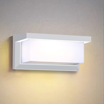 Brilagi - Vägglampa för utomhusbruk BRICKY 1xE27/60W/230V vit IP54