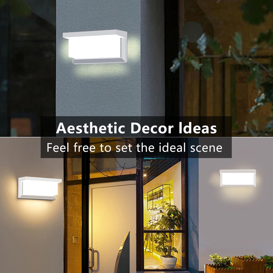 Brilagi - Vägglampa för utomhusbruk BRICKY 1xE27/60W/230V vit IP54