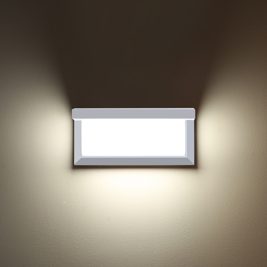 Brilagi - Vägglampa för utomhusbruk BRICKY 1xE27/60W/230V vit IP54