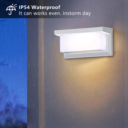 Brilagi - Vägglampa för utomhusbruk BRICKY 1xE27/60W/230V vit IP54