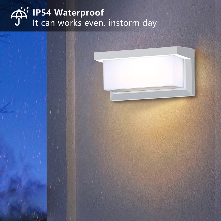 Brilagi - Vägglampa för utomhusbruk BRICKY 1xE27/60W/230V vit IP54