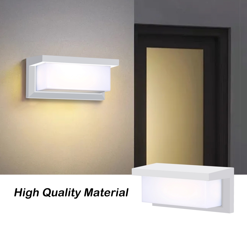 Brilagi - Vägglampa för utomhusbruk BRICKY 1xE27/60W/230V vit IP54