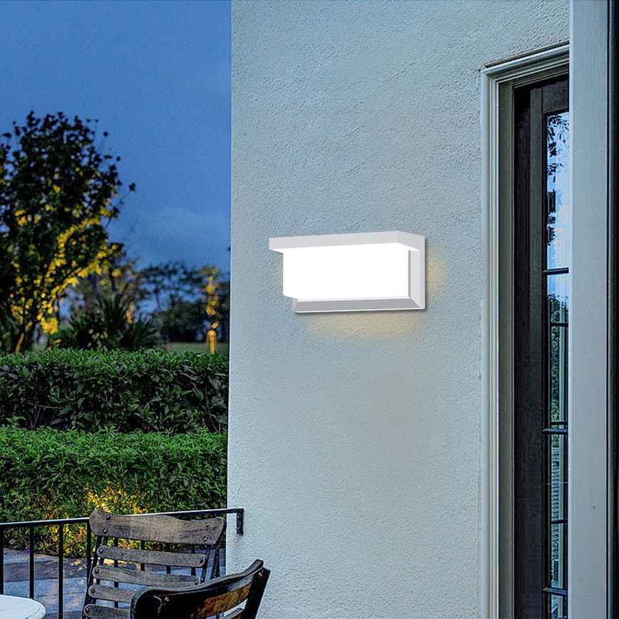 Brilagi - Vägglampa för utomhusbruk BRICKY 1xE27/60W/230V vit IP54