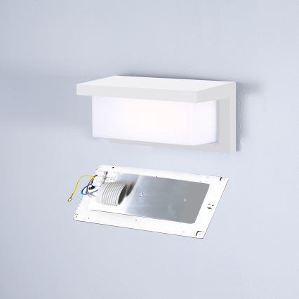 Brilagi - Vägglampa för utomhusbruk BRICKY 1xE27/60W/230V vit IP54