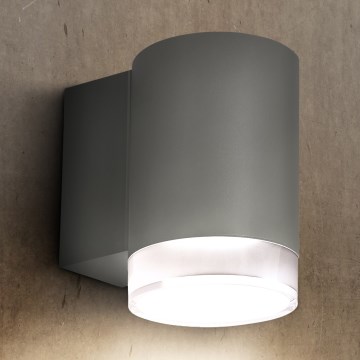 Brilagi - Vägglampa för utomhusbruk MATERA 1xGU10/30W/230V grå IP54