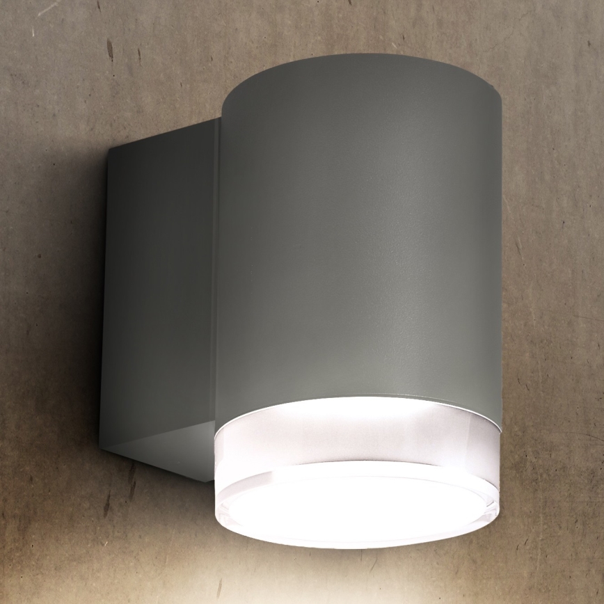 Brilagi - Vägglampa för utomhusbruk MATERA 1xGU10/30W/230V grå IP54
