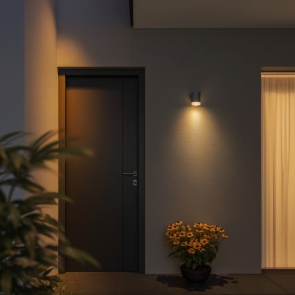 Brilagi - Vägglampa för utomhusbruk MATERA 1xGU10/30W/230V grå IP54