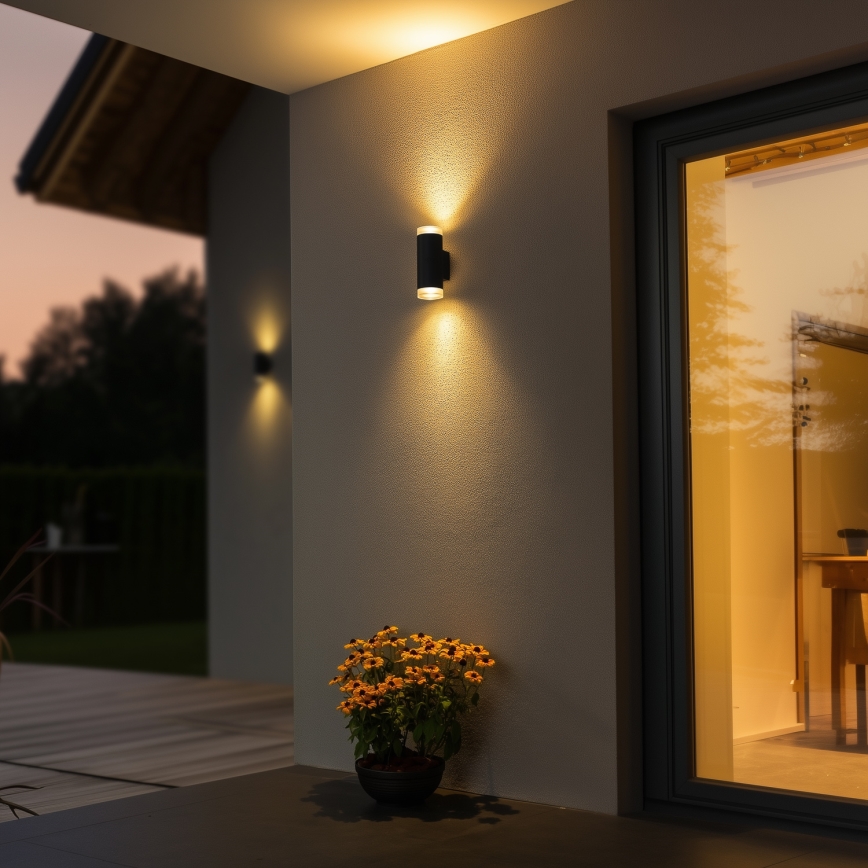 Brilagi - Vägglampa för utomhusbruk MATERA 2xGU10/30W/230V antracit IP54