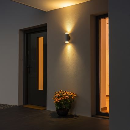 Brilagi - Vägglampa för utomhusbruk MATERA 2xGU10/30W/230V grå IP54