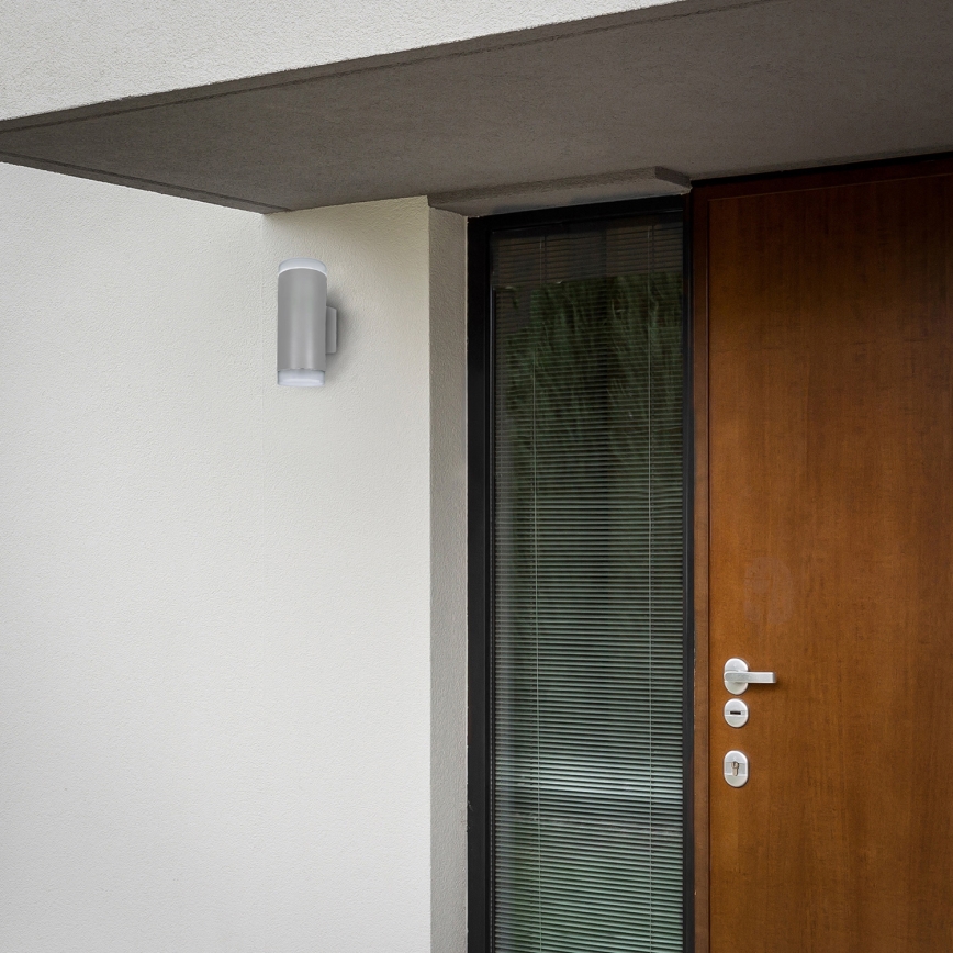 Brilagi - Vägglampa för utomhusbruk MATERA 2xGU10/30W/230V grå IP54