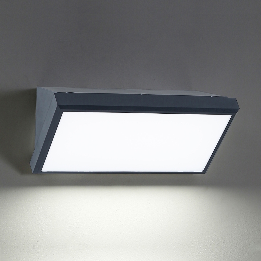 Brilagi - Vägglampa för utomhusbruk TRIANGLE 1xE27/60W/230V antracit IP65