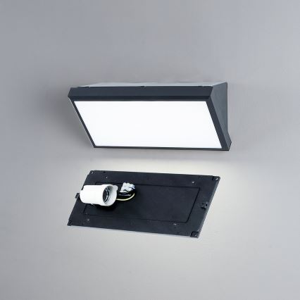 Brilagi - Vägglampa för utomhusbruk TRIANGLE 1xE27/60W/230V antracit IP65