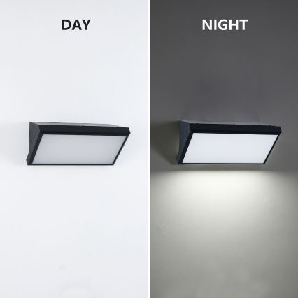 Brilagi - Vägglampa för utomhusbruk TRIANGLE 1xE27/60W/230V svart IP65
