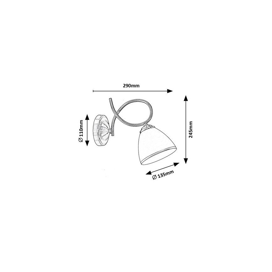 Brilagi - Vägglampa FRED 1xE27/60W/230V brons