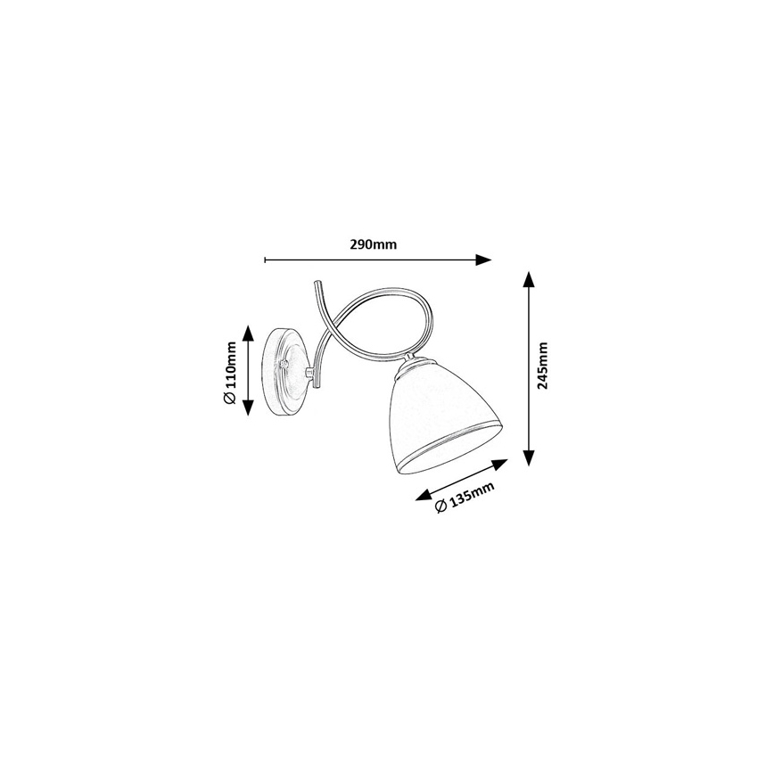Brilagi - Vägglampa FRED 1xE27/60W/230V guld