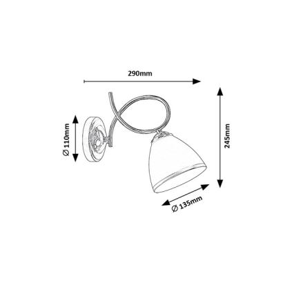 Brilagi - Vägglampa FRED 1xE27/60W/230V polerad krom
