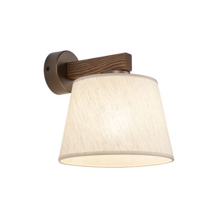 Brilagi - Vägglampa LATTE 1xE27/60W/230V furu/beige