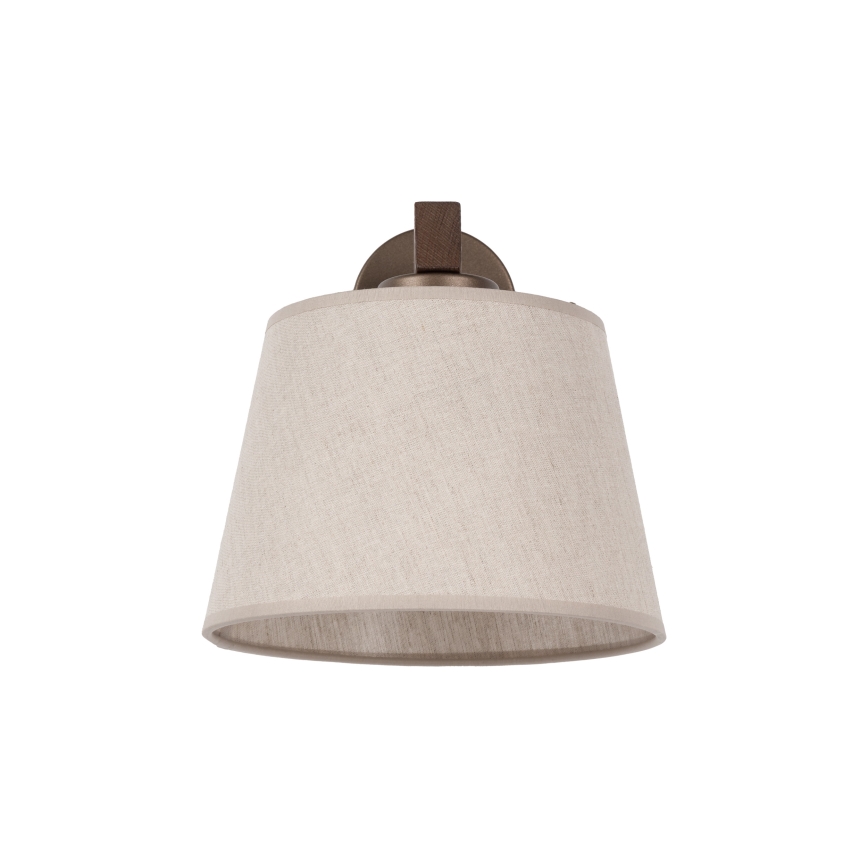 Brilagi - Vägglampa LATTE 1xE27/60W/230V furu/beige