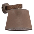 Brilagi - Vägglampa LATTE 1xE27/60W/230V furu/brun