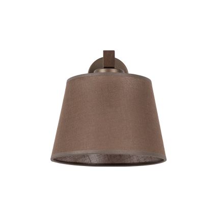 Brilagi - Vägglampa LATTE 1xE27/60W/230V furu/brun