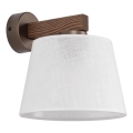 Brilagi - Vägglampa LATTE 1xE27/60W/230V furu/vit