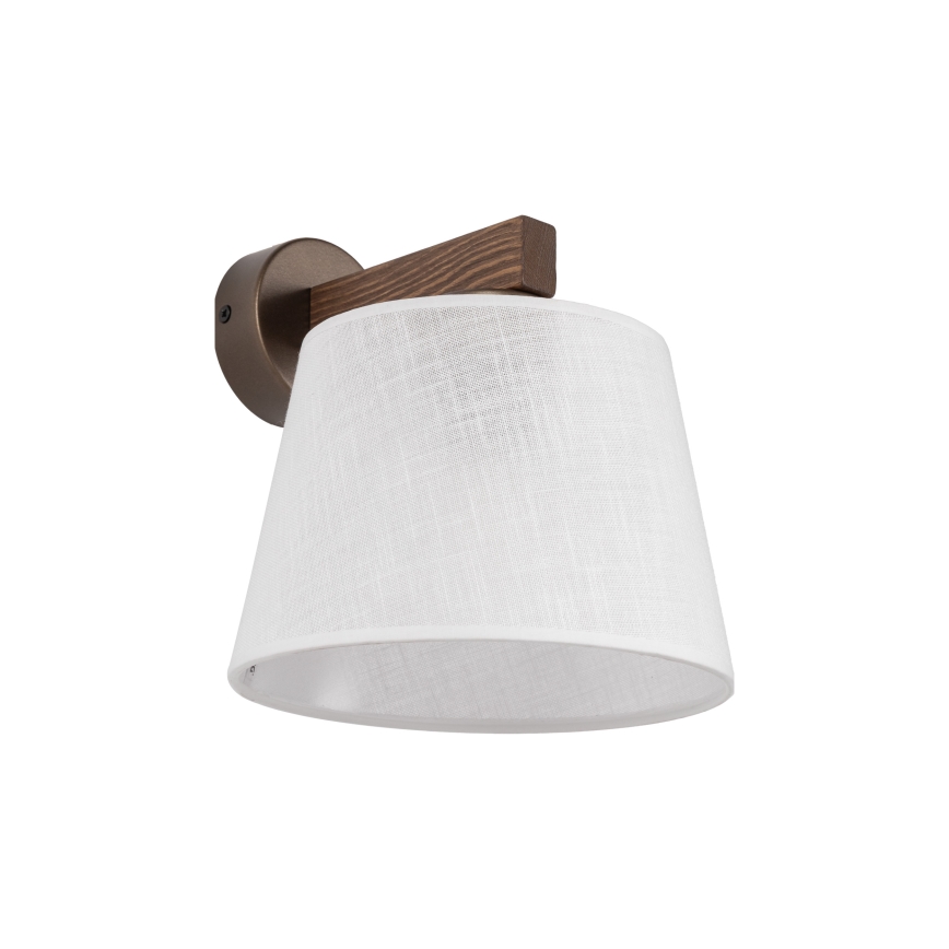 Brilagi - Vägglampa LATTE 1xE27/60W/230V furu/vit