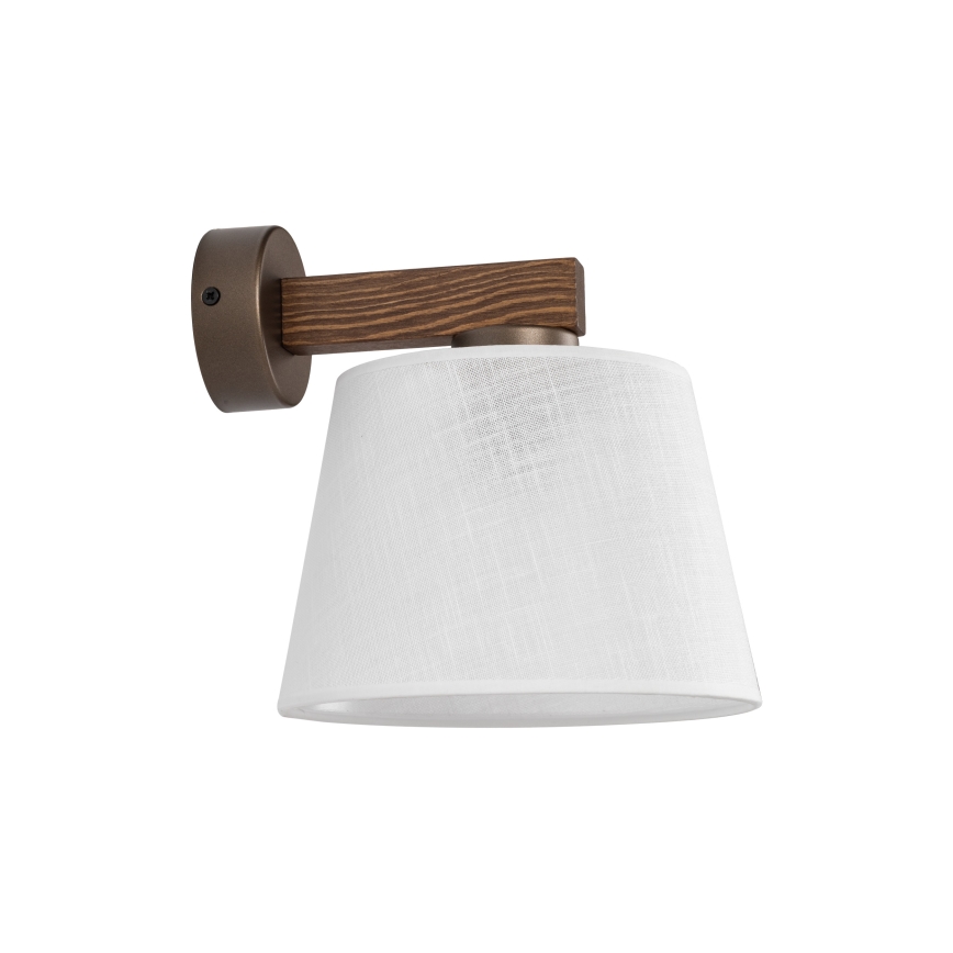 Brilagi - Vägglampa LATTE 1xE27/60W/230V furu/vit
