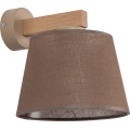 Brilagi - Vägglampa LATTE SABIA 1xE27/60W/230V furu/brun