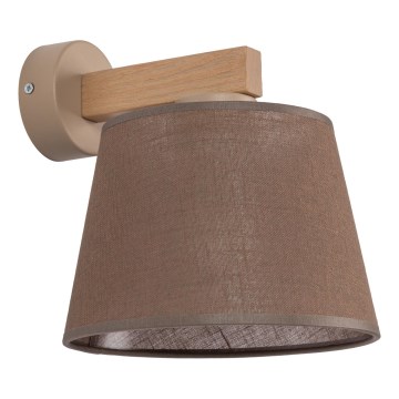 Brilagi - Vägglampa LATTE SABIA 1xE27/60W/230V furu/brun