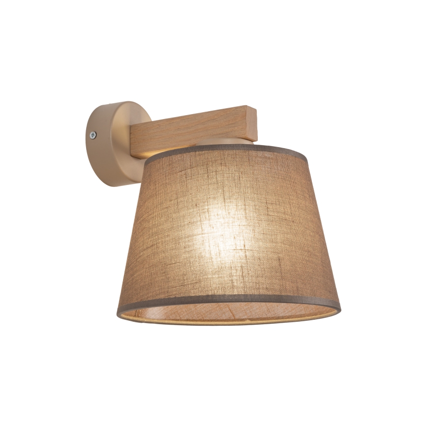 Brilagi - Vägglampa LATTE SABIA 1xE27/60W/230V furu/brun