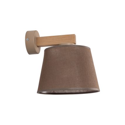 Brilagi - Vägglampa LATTE SABIA 1xE27/60W/230V furu/brun