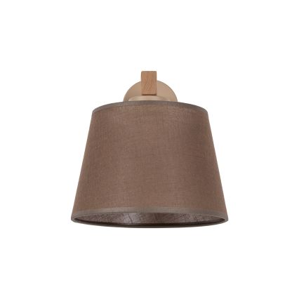 Brilagi - Vägglampa LATTE SABIA 1xE27/60W/230V furu/brun