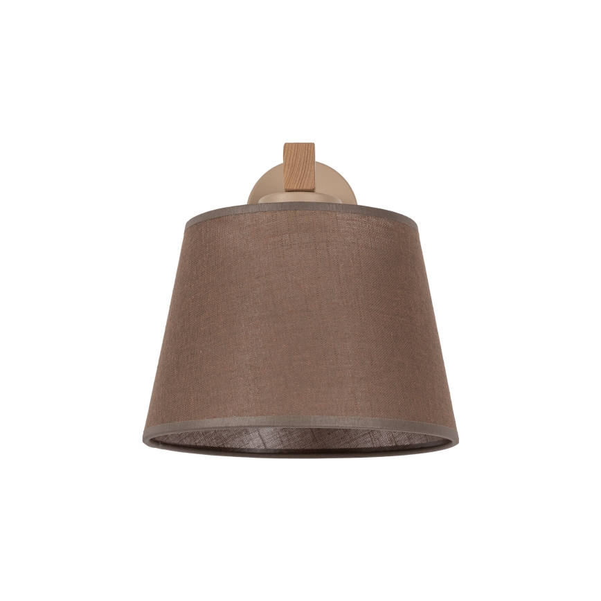Brilagi - Vägglampa LATTE SABIA 1xE27/60W/230V furu/brun