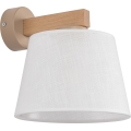 Brilagi - Vägglampa LATTE SABIA 1xE27/60W/230V furu/vit