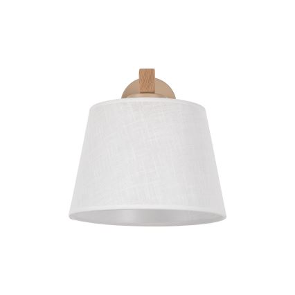 Brilagi - Vägglampa LATTE SABIA 1xE27/60W/230V furu/vit