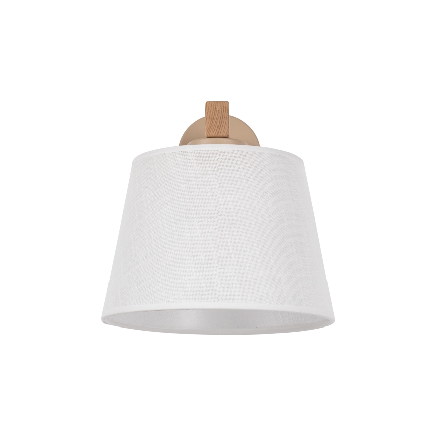 Brilagi - Vägglampa LATTE SABIA 1xE27/60W/230V furu/vit